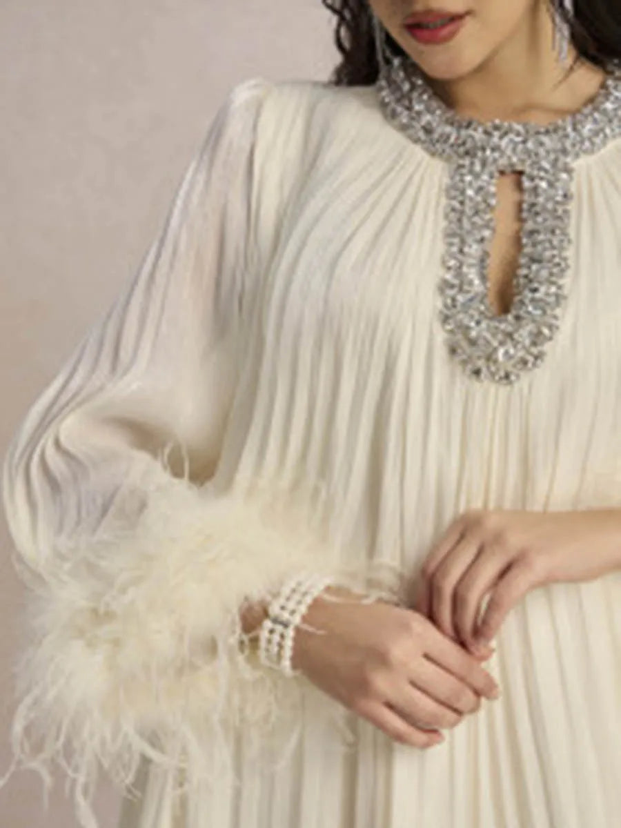 Feathers Loose Chic Dress