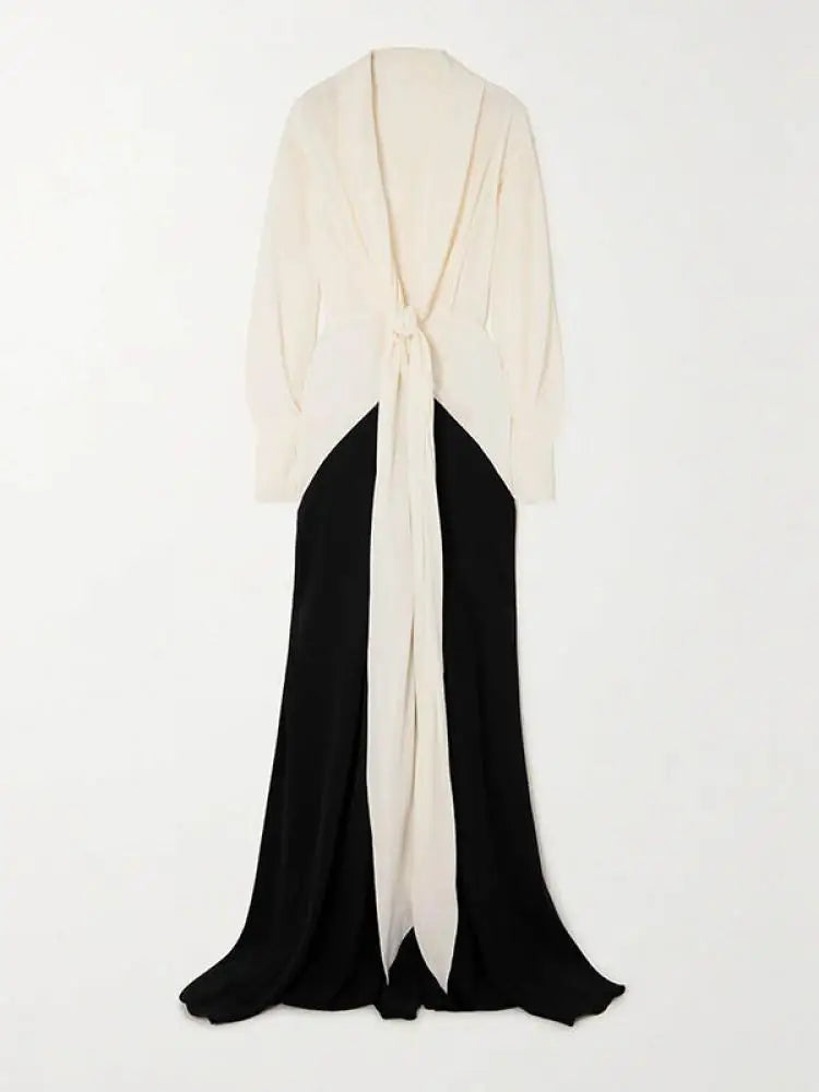 V-Neck Long Sleeves Dress