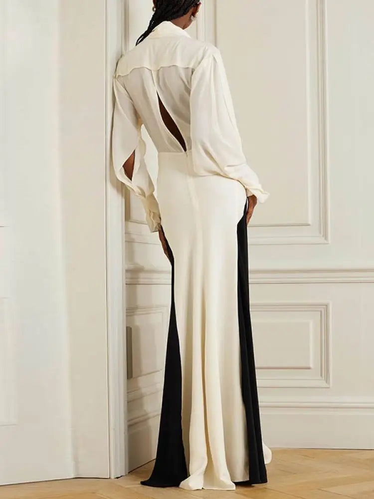 V-Neck Long Sleeves Dress