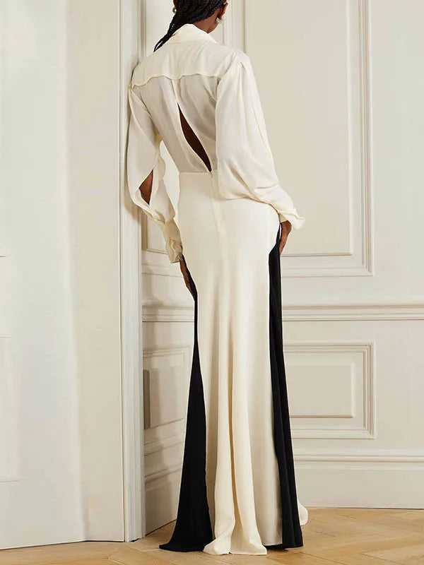 V-Neck Long Sleeves Dress