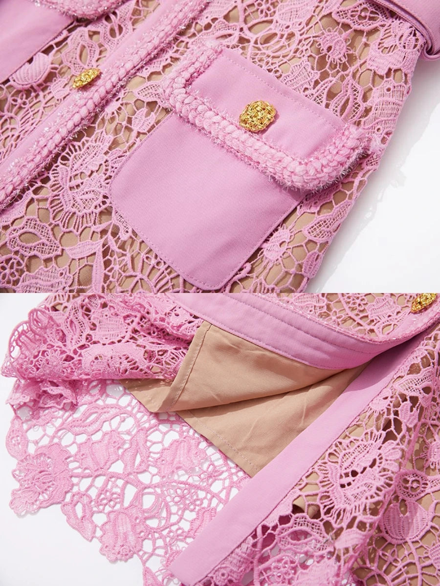 Crochet Lace Embroidery Dress