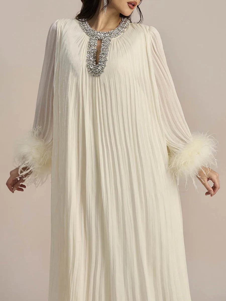 Feathers Loose Chic Dress