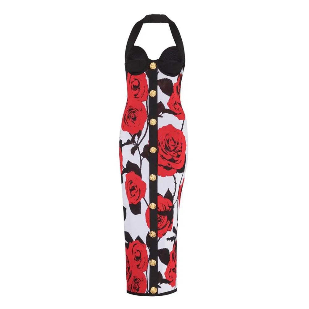 Flower Sleeveless Bodycon Dresses