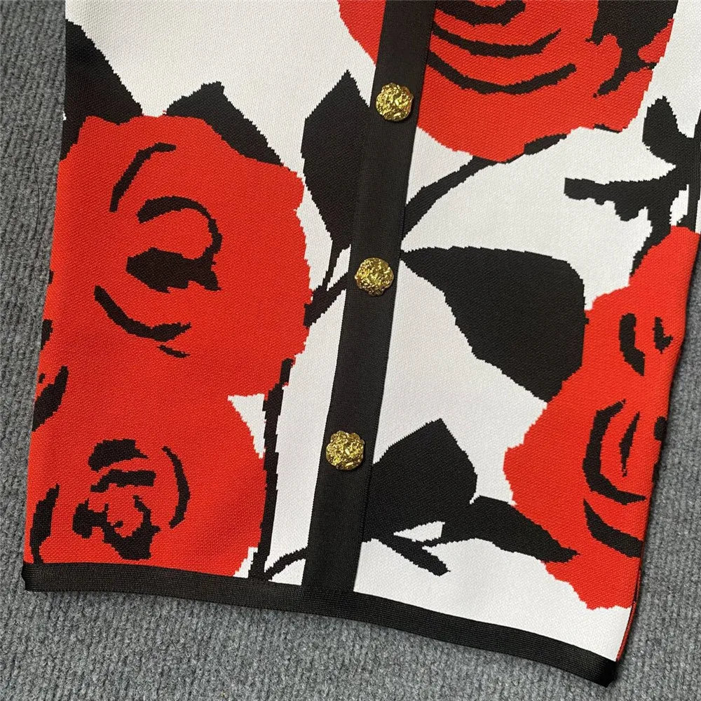 Flower Sleeveless Bodycon Dresses