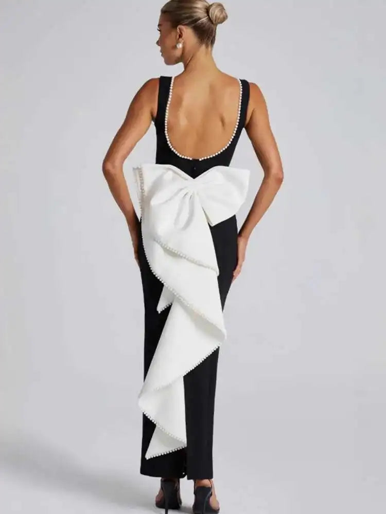 Sleeveless High Waist A-line  Long Dress