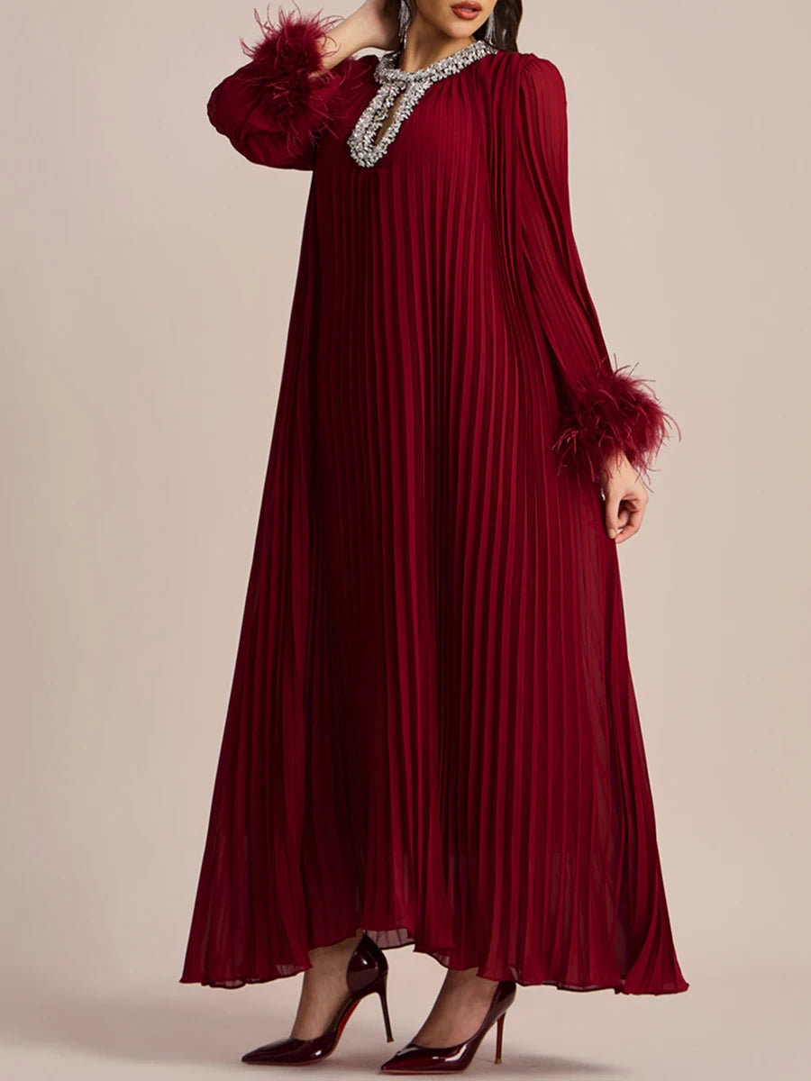 Feathers Loose Chic Dress