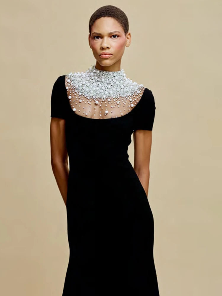Black Velvet A Line DRESS