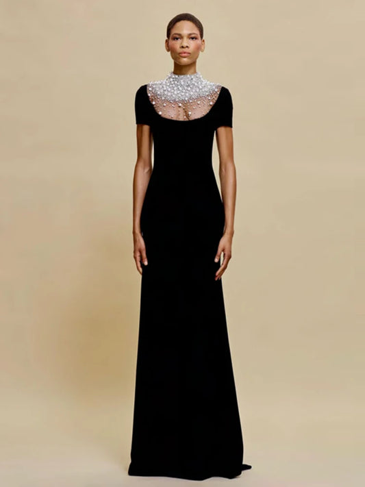 Black Velvet A Line DRESS