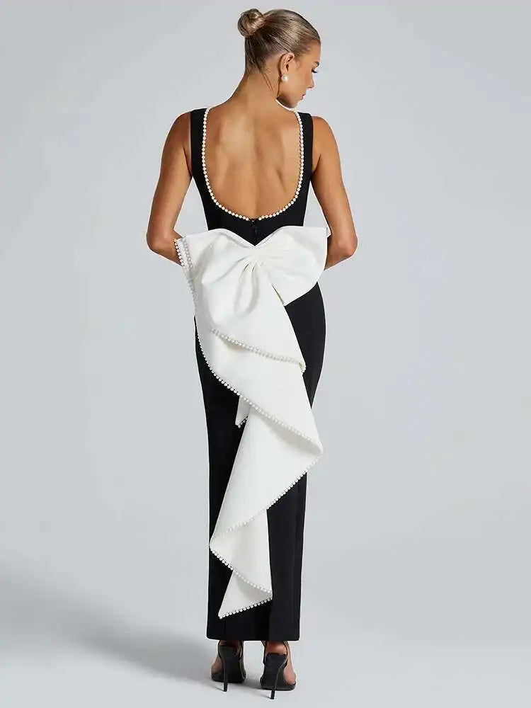 Sleeveless High Waist A-line  Long Dress