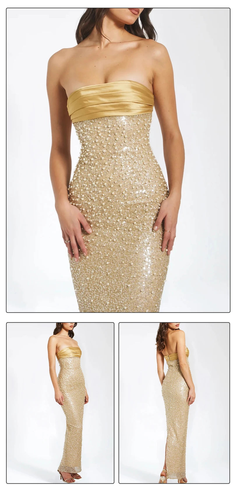 Gold Pearls Dress