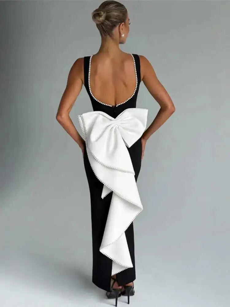 Sleeveless High Waist A-line  Long Dress